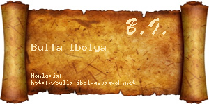Bulla Ibolya névjegykártya