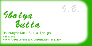 ibolya bulla business card